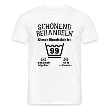 Schonend Behandeln 99. Geburtstag Einzelstück 99 - Männer T-Shirt - Weiß - Vorne - AI Model Male 178 dark (178cm)