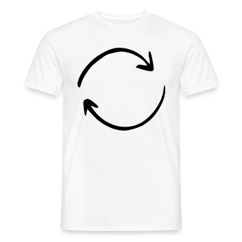 Arrow drawing sketch black - Men's T-Shirt - white - Front - AI Model Male 178 dark (178cm)