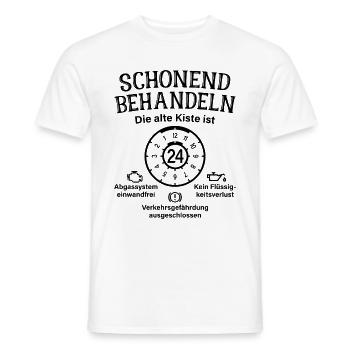 24. Geburtstag Schonend Behandeln Alte Kiste 24 - Männer T-Shirt - Weiß - Vorne - AI Model Male 178 dark (178cm)