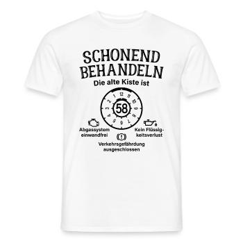 58. Geburtstag Schonend Behandeln Alte Kiste 58 - Männer T-Shirt - Weiß - Vorne - AI Model Male 178 dark (178cm)