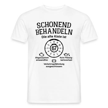 67. Geburtstag Schonend Behandeln Alte Kiste 67 - Männer T-Shirt - Weiß - Vorne - AI Model Male 178 dark (178cm)