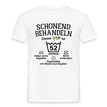 52. Geburtstag Schonend Behandeln 52 VIP ist 52 - Männer T-Shirt - Weiß - Vorne - AI Model Male 178 dark (178cm)