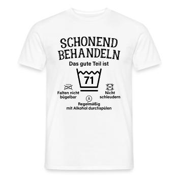 71. Geburtstag Schonend Behandeln 71 Teil Ist 71 - Männer T-Shirt - Weiß - Vorne - AI Model Male 178 dark (178cm)