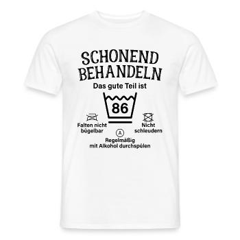86. Geburtstag Schonend Behandeln 86 Teil Ist 86 - Männer T-Shirt - Weiß - Vorne - AI Model Male 178 dark (178cm)