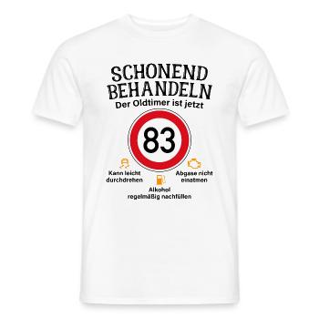 83. Geburtstag Schonend Behandeln Oldtimer Ist 83 - Männer T-Shirt - Weiß - Vorne - AI Model Male 178 dark (178cm)