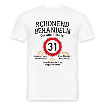 31. Geburtstag Schonend Behandeln 31 Alte Kiste 31 - Männer T-Shirt - Weiß - Vorne - AI Model Male 178 dark (178cm)