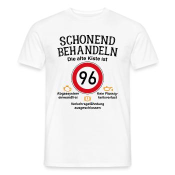 96. Geburtstag Schonend Behandeln 96 Alte Kiste 96 - Männer T-Shirt - Weiß - Vorne - AI Model Male 178 dark (178cm)