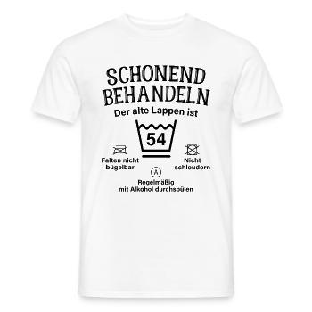 54. Geburtstag Schonend Behandeln Alte Lappen 54 - Männer T-Shirt - Weiß - Vorne - AI Model Male 178 dark (178cm)
