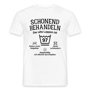 97. Geburtstag Schonend Behandeln Alte Lappen 97 - Männer T-Shirt - Weiß - Vorne - AI Model Male 178 dark (178cm)