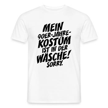 90er Jahre Kostüm Ist In Der Wäsche 90s Party 90er - Männer T-Shirt - Weiß - Vorne - AI Model Male 178 dark (178cm)