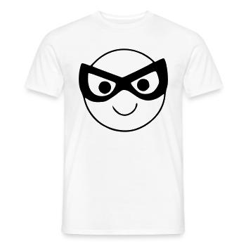 Emoji Sketch Mask noir - T-shirt homme - blanc - Devant - AI Model Male 178 dark (178cm)