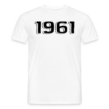 Jahrgang 1961 geboren Geburtstag Retro 1961 - Männer T-Shirt - Weiß - Vorne - AI Model Male 178 dark (178cm)