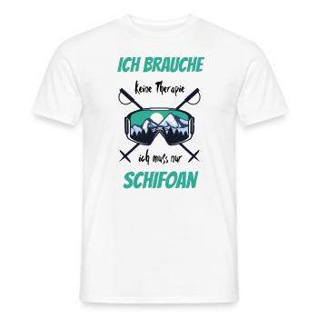 Therapie Skifahren Skifoan Schifoan - Männer T-Shirt - Weiß - Vorne - AI Model Male 178 dark (178cm)