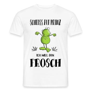 Scheiss auf Prinz - Männer T-Shirt - Weiß - Vorne - AI Model Male 178 dark (178cm)