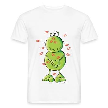 Kiss Me Grenouille - T-shirt homme - blanc - Devant - AI Model Male 178 dark (178cm)