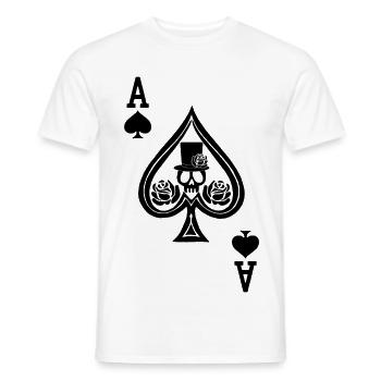Spader kranium - Mænd T-shirt - hvid - Foran - AI Model Male 178 dark (178cm)