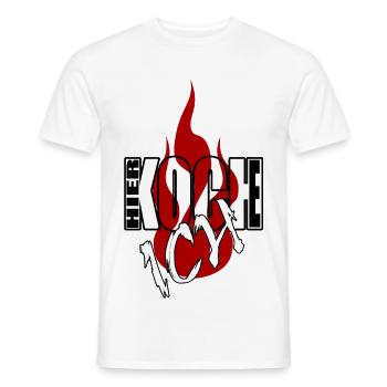 hier koche ich - Männer T-Shirt - Weiß - Vorne - AI Model Male 178 dark (178cm)