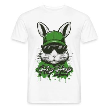 Hip Hop Rabbit - Street Style Rabbit Design - T-shirt homme - blanc - Devant - AI Model Male 178 dark (178cm)