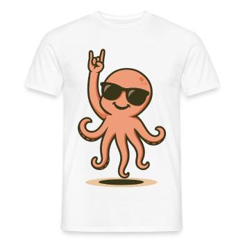 OctoRock Baby - Men's T-Shirt - white - Front - AI Model Male 178 dark (178cm)
