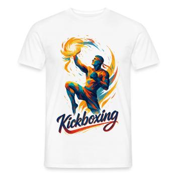 Kickboxen Boxer Kämpfer dynamisch Geschenk - Männer T-Shirt - Weiß - Vorne - AI Model Male 178 dark (178cm)