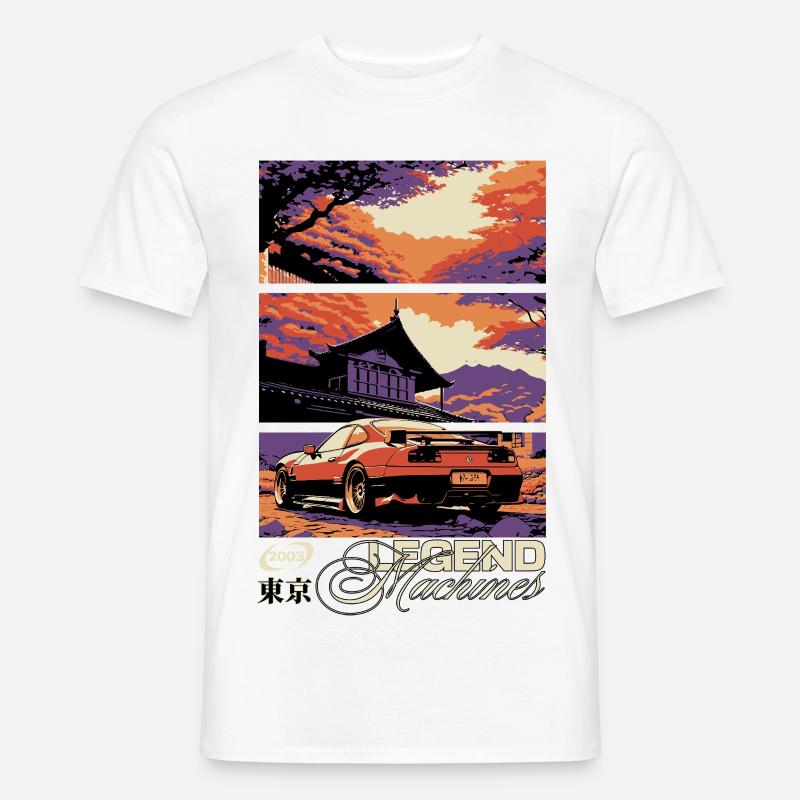 Legende des Triptychons Sunset Skyline - Männer T-Shirt - Weiß