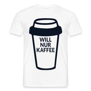 Kaffeetrinkerin Kaffee - Männer T-Shirt - Weiß - Vorne - AI Model Male 178 dark (178cm)