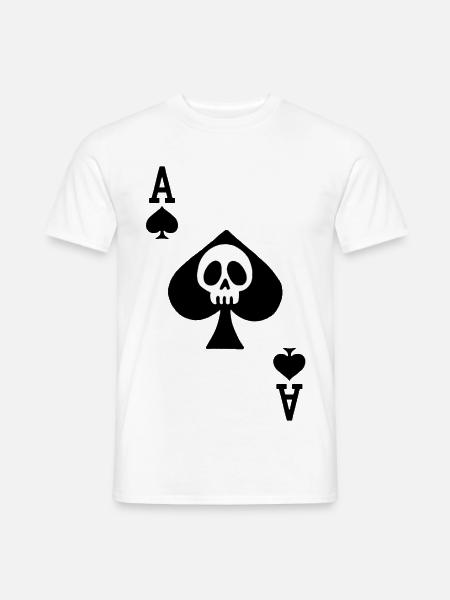 Pik-Schädel - Männer T-Shirt - Weiß