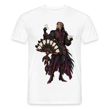 Kartenmagier im finsteren Mantel - Männer T-Shirt - Weiß - Vorne - AI Model Male 178 dark (178cm)