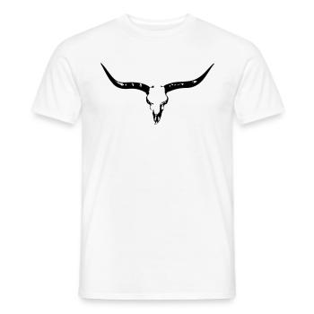 Buffalo Skull - Männer T-Shirt - Weiß - Vorne - AI Model Male 178 dark (178cm)