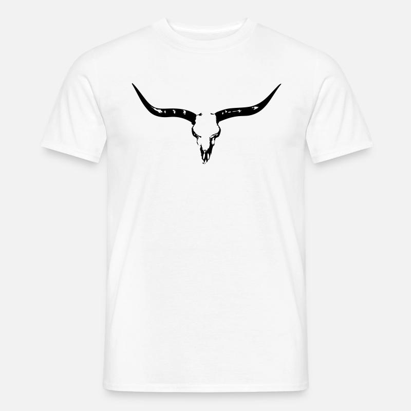 Buffalo Skull - Männer T-Shirt - Weiß