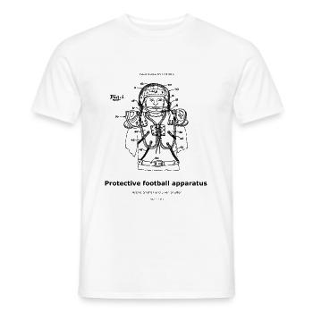 Protective football apparatus - Men's T-Shirt - white - Front - AI Model Male 178 dark (178cm)