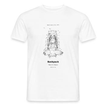 Sac à dos - T-shirt homme - blanc - Devant - AI Model Male 178 dark (178cm)