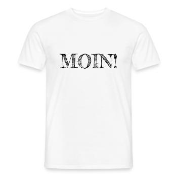 Moin Moin! - Männer T-Shirt - Weiß - Vorne - AI Model Male 178 dark (178cm)