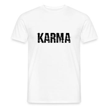 Karma - Männer T-Shirt - Weiß - Vorne - AI Model Male 178 dark (178cm)