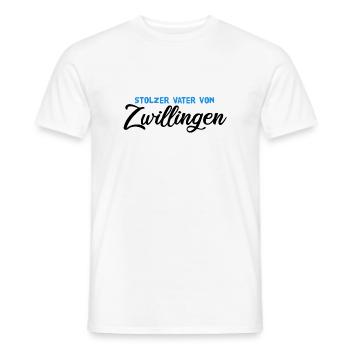 Zwillinge Vater - Männer T-Shirt - Weiß - Vorne - AI Model Male 178 dark (178cm)
