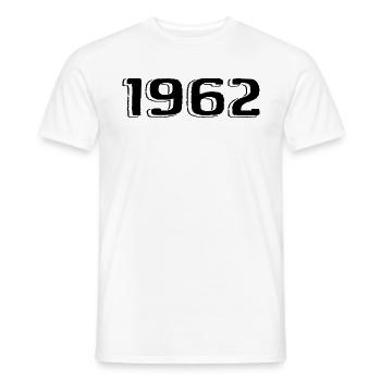 Vintage 1962 Born Birthday Retro 1962 - Men's T-Shirt - white - Front - AI Model Male 178 dark (178cm)