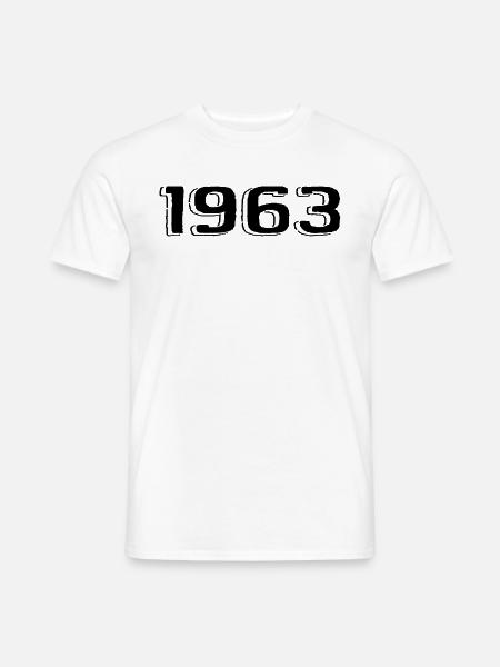 Vintage 1963 Naissance Anniversaire Rétro 1963 - T-shirt homme - blanc
