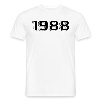 Jahrgang 1988 geboren Geburtstag Retro 1988 - Männer T-Shirt - Weiß - Vorne - AI Model Male 178 dark (178cm)