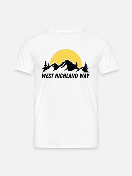 West Highland Way Schottland Pilgern Highlands - Männer T-Shirt - Weiß