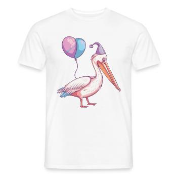 Pelikan Vogel Geburtstag Baby - Männer T-Shirt - Weiß - Vorne - AI Model Male 178 dark (178cm)