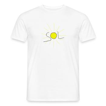 SONNE Urlaubsreif - Männer T-Shirt - Weiß - Vorne - AI Model Male 178 dark (178cm)