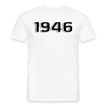 Jahrgang 1946 geboren Geburtstag Retro 1946 - Männer T-Shirt - Weiß - Vorne - AI Model Male 178 dark (178cm)