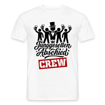 Junggesellen Abschied Crew Jga Lustig - Männer T-Shirt - Weiß - Vorne - AI Model Male 178 dark (178cm)