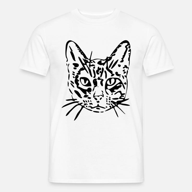 Katze, Mieze, Miezekatze, Geschenk, Geschenkidee - Männer T-Shirt - Weiß