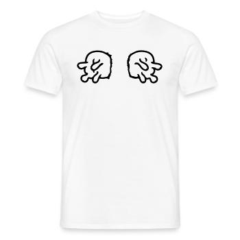 doppeltes Euter - line - Männer T-Shirt - Weiß - Vorne - AI Model Male 178 dark (178cm)