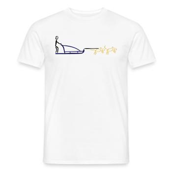 Schlittenhunde - Männer T-Shirt - Weiß - Vorne - AI Model Male 178 dark (178cm)