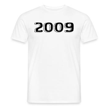 Jahrgang 2009 geboren Geburtstag Retro 2009 - Männer T-Shirt - Weiß - Vorne - AI Model Male 178 dark (178cm)