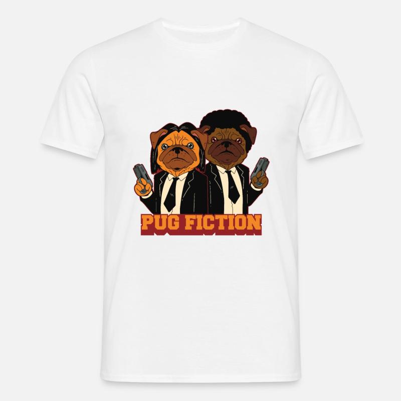 Mops - Männer T-Shirt - Weiß