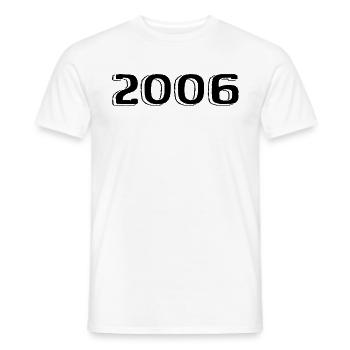 Millésime 2006 Né Anniversaire Rétro 2006 - T-shirt homme - blanc - Devant - AI Model Male 178 dark (178cm)