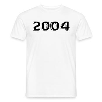 Jahrgang 2004 geboren Geburtstag Retro 2004 - Männer T-Shirt - Weiß - Vorne - AI Model Male 178 dark (178cm)